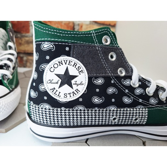 Men Sz 11.5 Converse Chuck Taylor All-Star 70s Hi Offspring‎ Blk Paisley Bandana main image 4